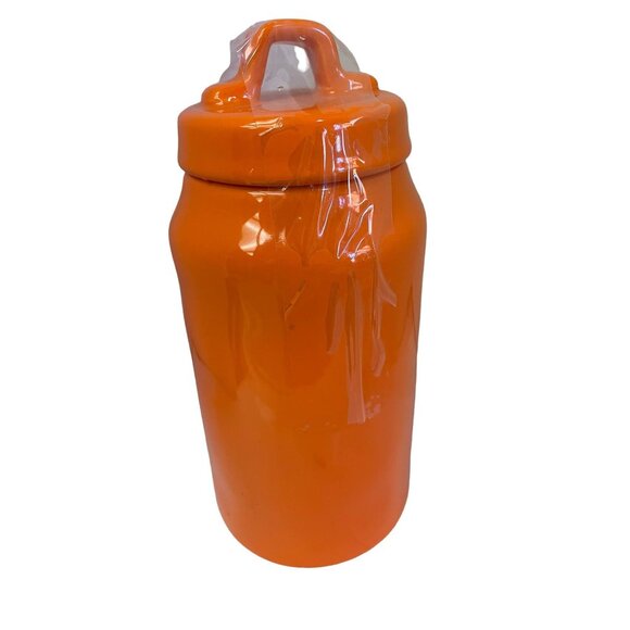 RAE Dunn Orange Halloween Mug Cup Trick or Treat Cannister 10" Artisan Collecti - Picture 7 of 10